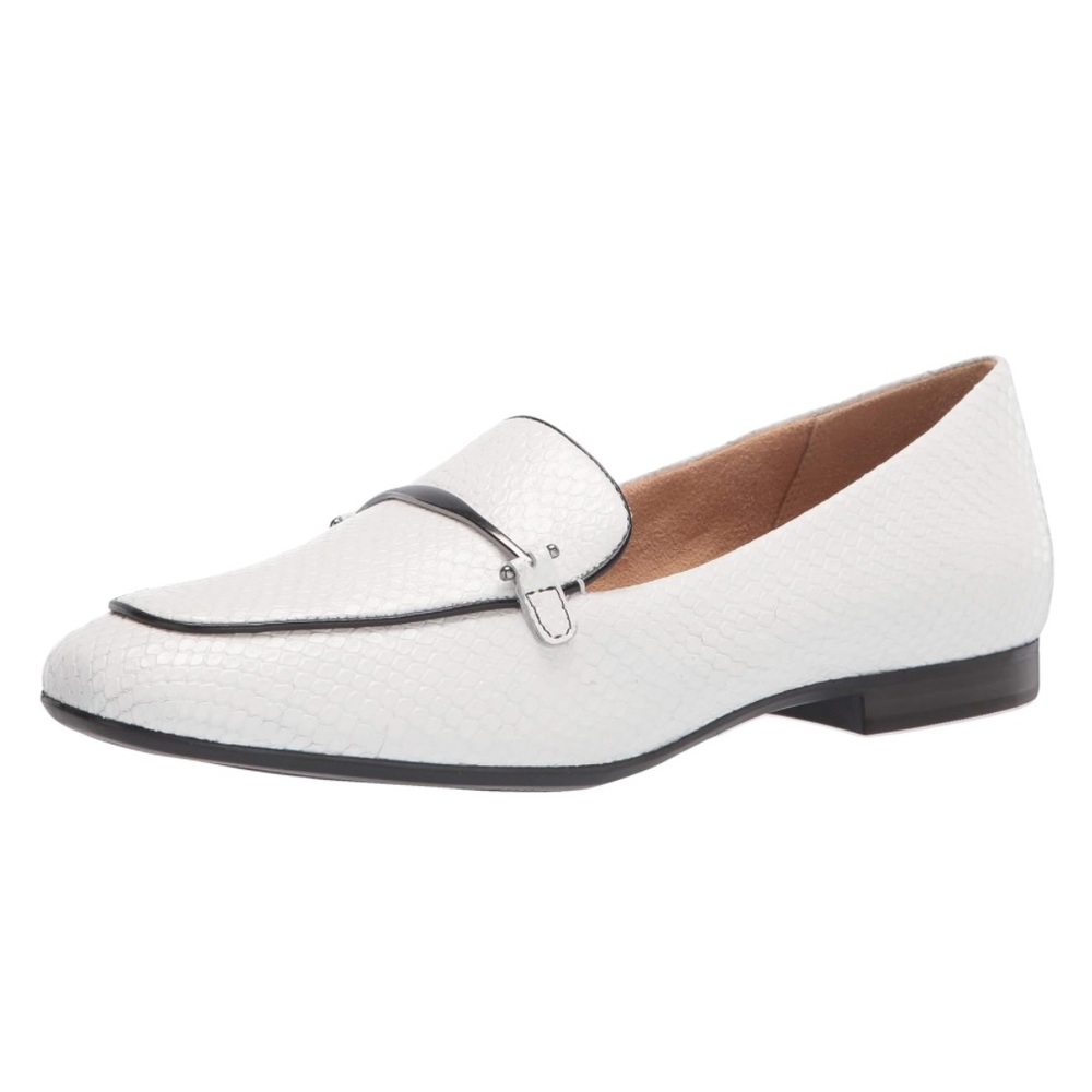 Naturalizer Womens EMILINE Leather Loafers White Snake - Picture 15 of 15